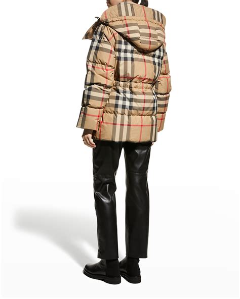 burberry coat detachable sleeve|burberry check puffer jacket.